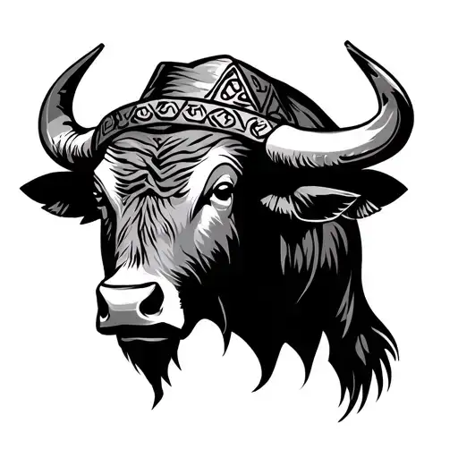 Evil Mexican Bull Silouette