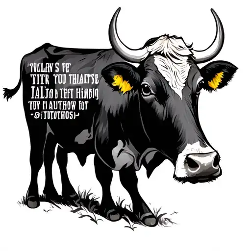 Hiland Cow With A Bible Verse