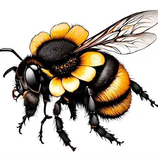 Bumblebee Flower Tr Attoo