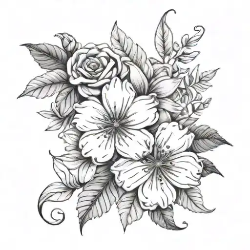 Realistic Flower Armband