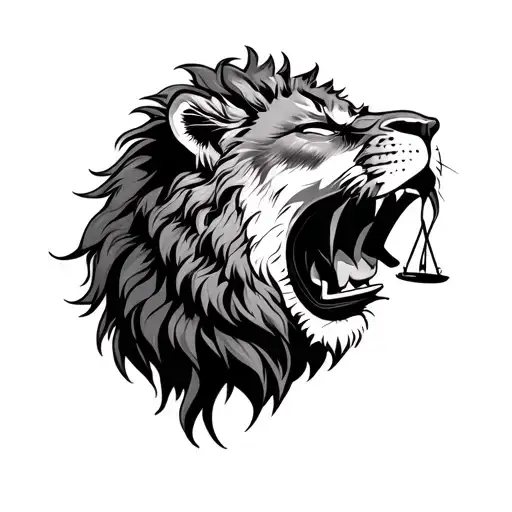 A Lion In His Mouth A Libra In 1 Part A Money And In 1 Part Happines