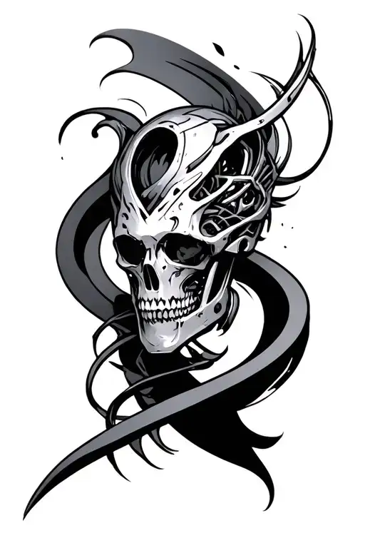 Biomechanical Tattoo For Arm Sleeve