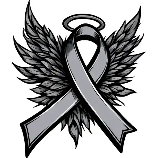 Prostate Cancer Ribbon With Halo