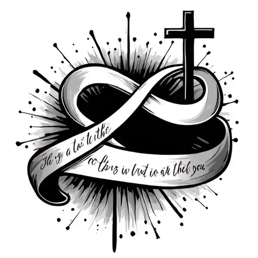 Infinity With Cross And Bible Verse