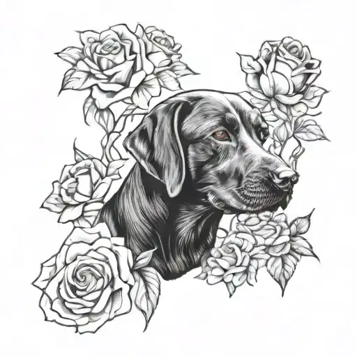 Tattoo Death Black Labrador Dog Named Junior