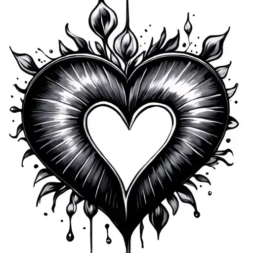 Love Heart With Sienna Around The Heart Shape