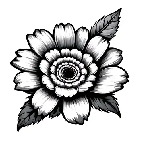 Flower Growing With Spiral Center Representing Growth