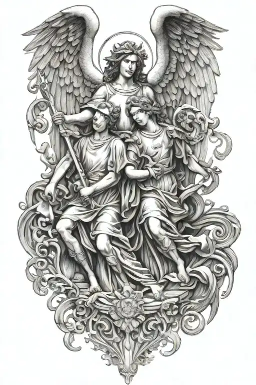 Archangels Looking Over Sons