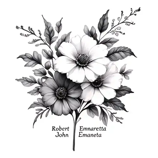 Flowers With Names Robert John And Emmaretta