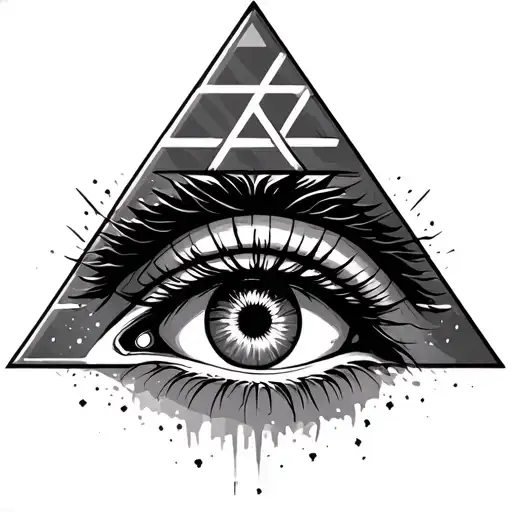 Pyramids Illuminati Eye