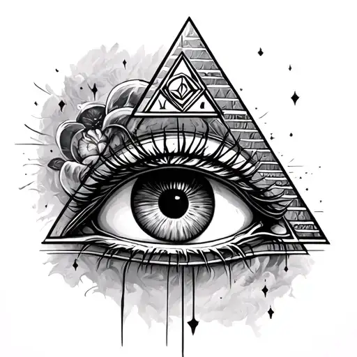 Pyramids Illuminati Eye Inside