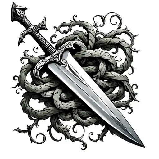 Vine Coiling A Dagger Intertwined