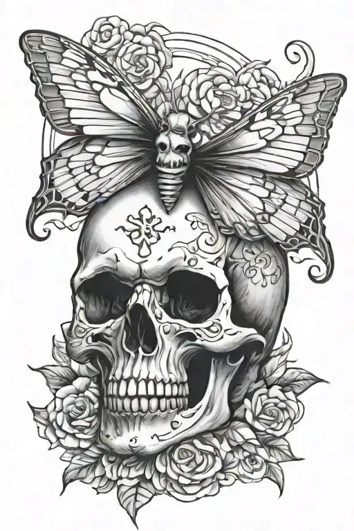 Skull And Moth