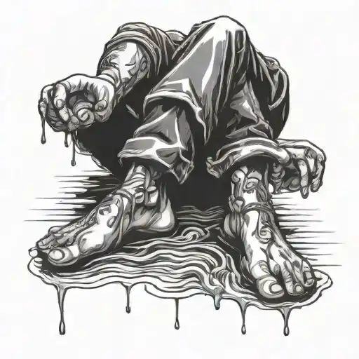 Washing Feet With Hair