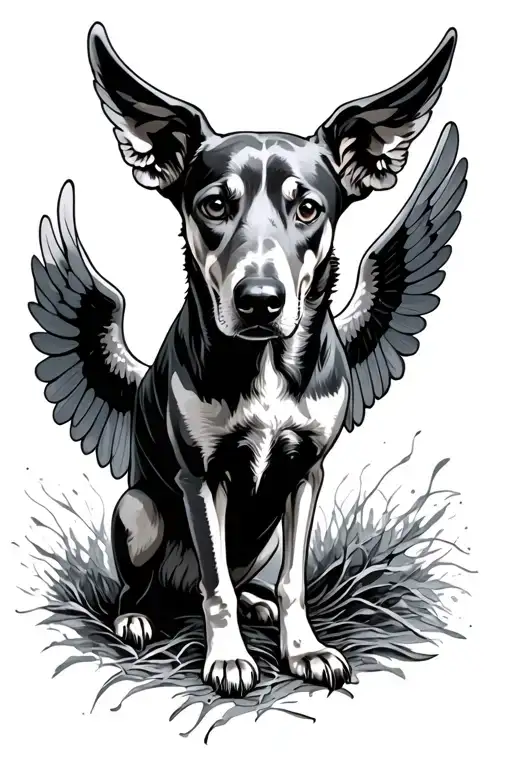 Grayhound With Wings