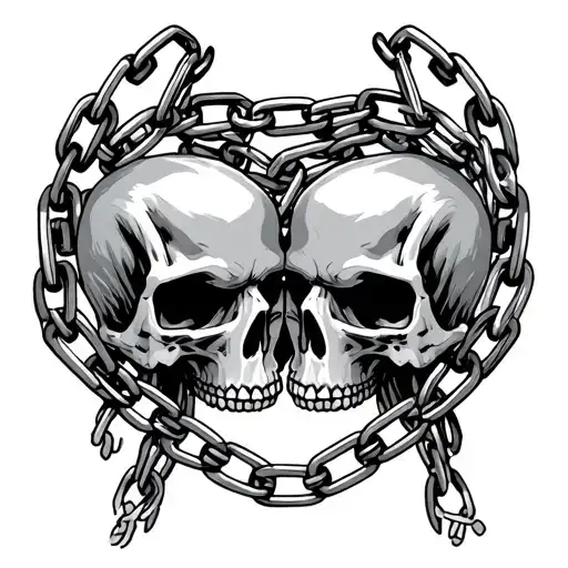 Skull Butting On Chain