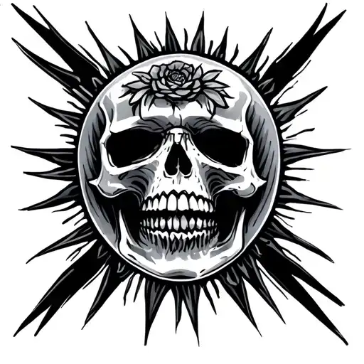 Skull Sun Rays