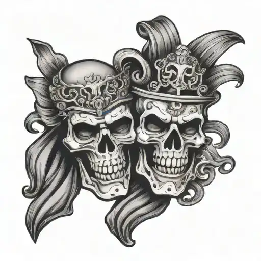 Theater Masks Skulls