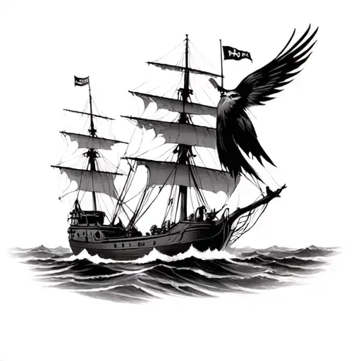 Jack Sparrow Arriving At Port On Siking Ship