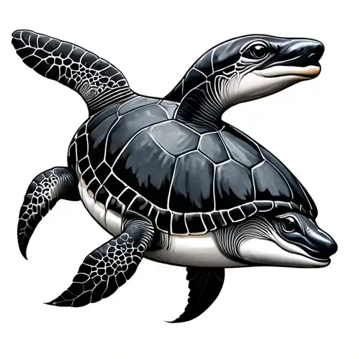 Dolphin And Turtle