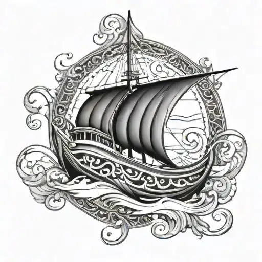 Boat With Arabesque
