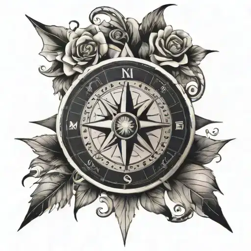 Shaded Compass Rose