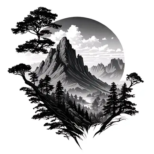 Drakensberg Mountain Scene