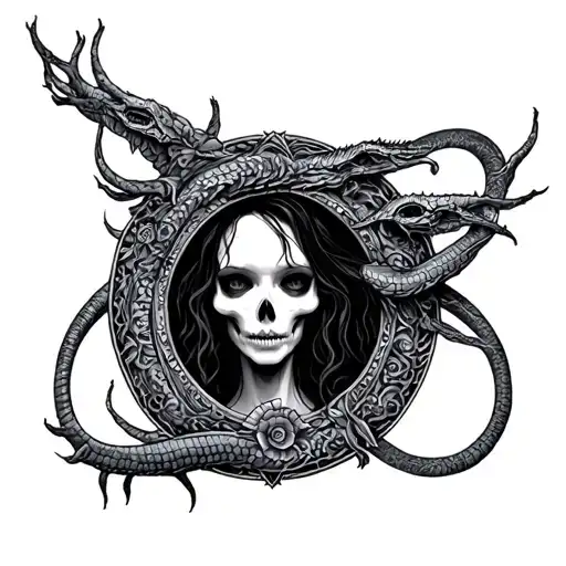 Death From The Sandman In An Ouroboros Frame
