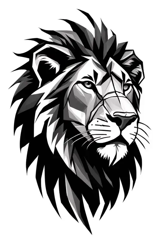 Partial Geometric Lion Head