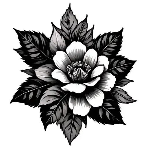 Floral And Leaves Hip