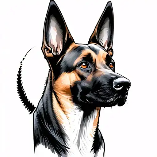 Half Anubis Half Belgian Malinois