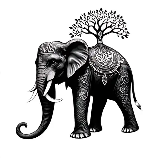 Ankh Elephant Tree Of Life