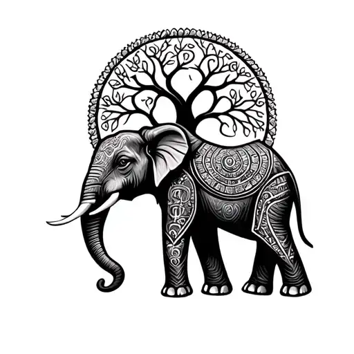 Ankh Elephant Tree Of Life