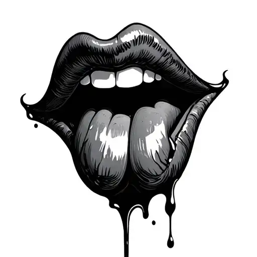 Crochet Torn Tongue From Which Blood Is Echoing