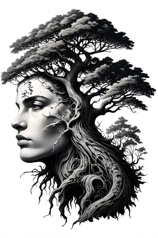 Zues And Nature Elements Like Trees