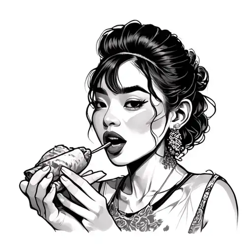 A Rangoon Eating A Eggroll