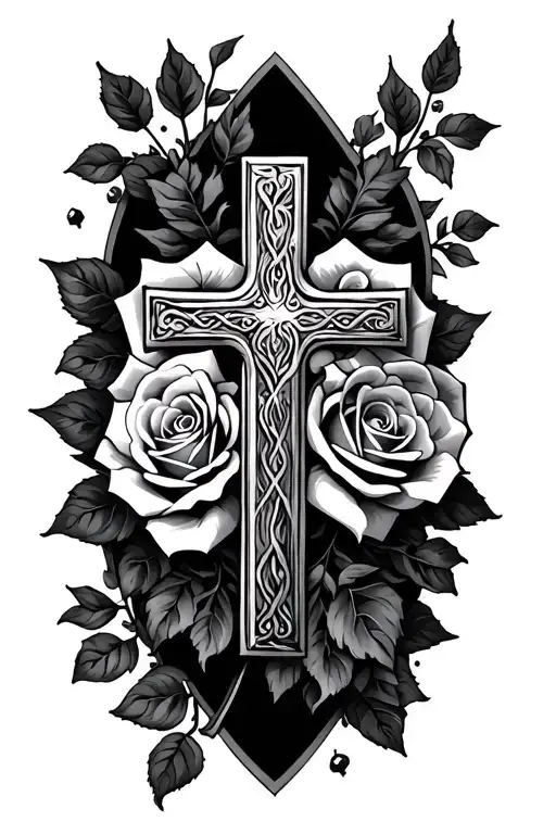 Cross And Roses