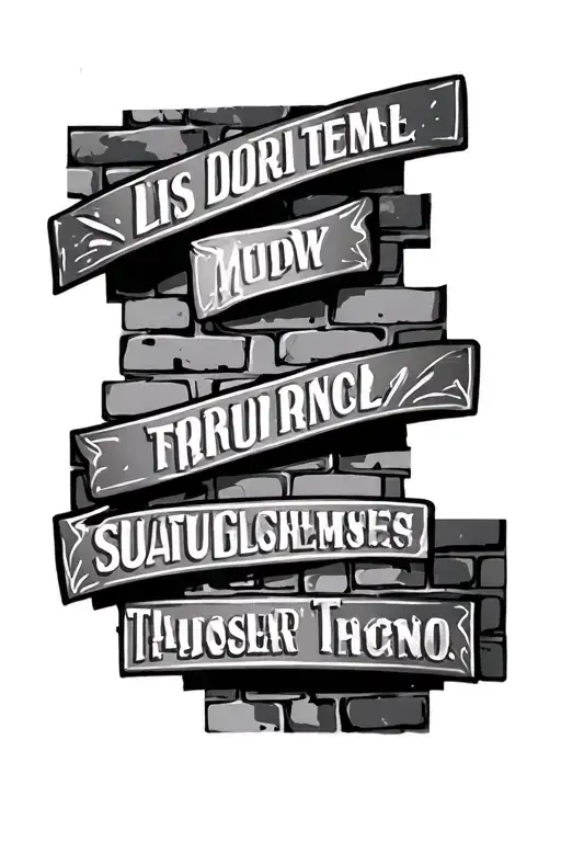 Brick Wall With Names Incorporated