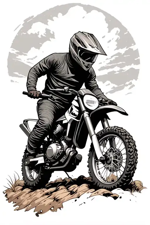 Enduro Biker Looking Over Hills Men's