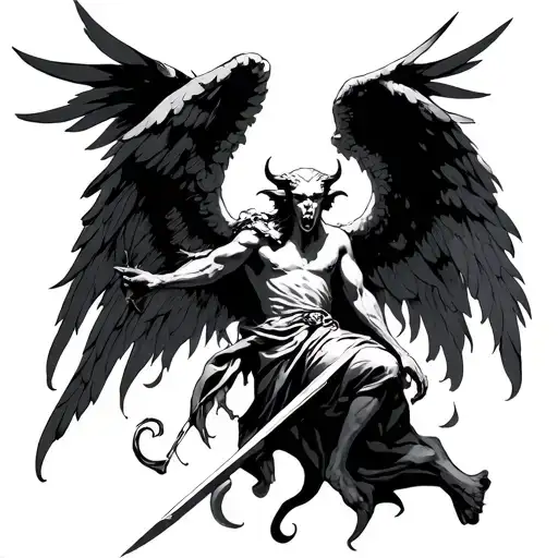 Angel Stabbing The Devil