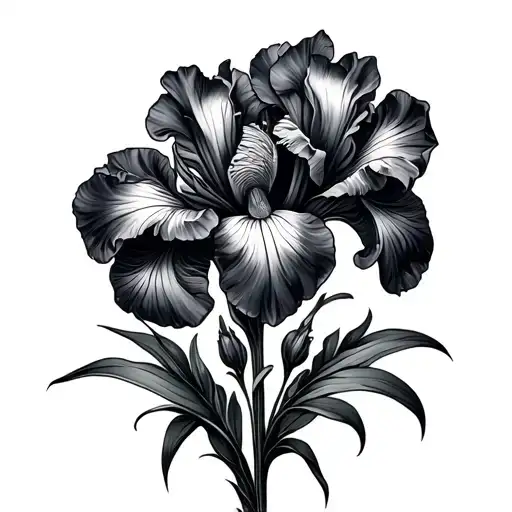 Iris Flowers And Scorpio Constellation