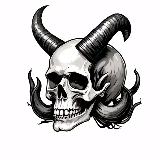 Skull With Horns