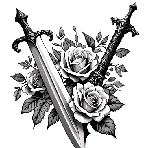 Sword With Roses