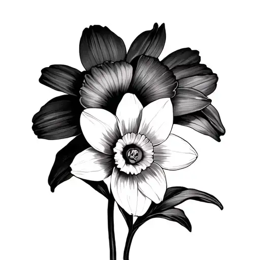 Cosmos And Daffodil