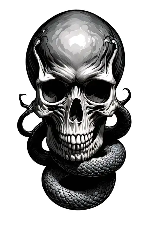 Skull Snake Pain Hurt Torture Scary