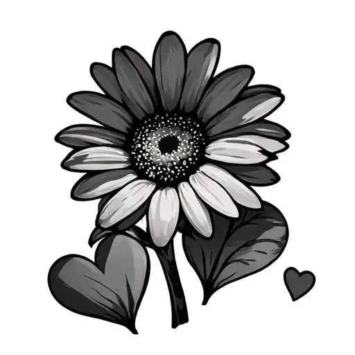 Daisies And Hearts With Names Cover Up