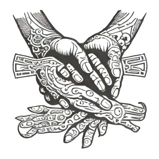 Hands Stretched Apart