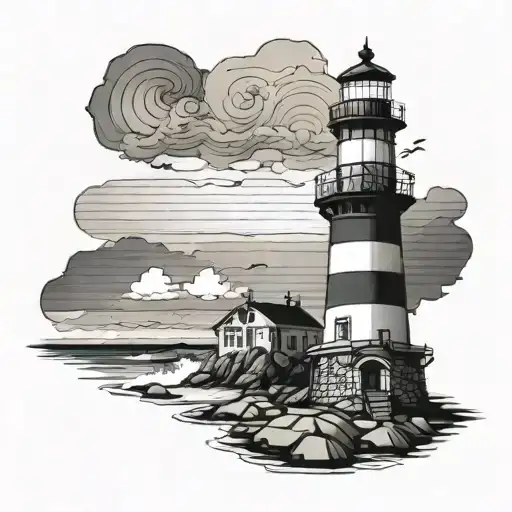 Pensacola Light House With Santa Monica And Hollywood