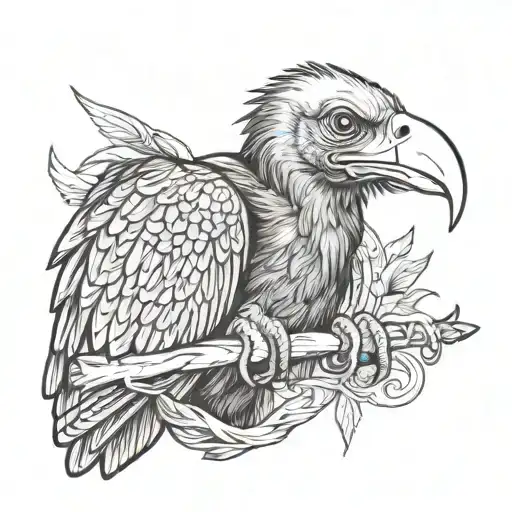 Vulture Smoking Cigarette