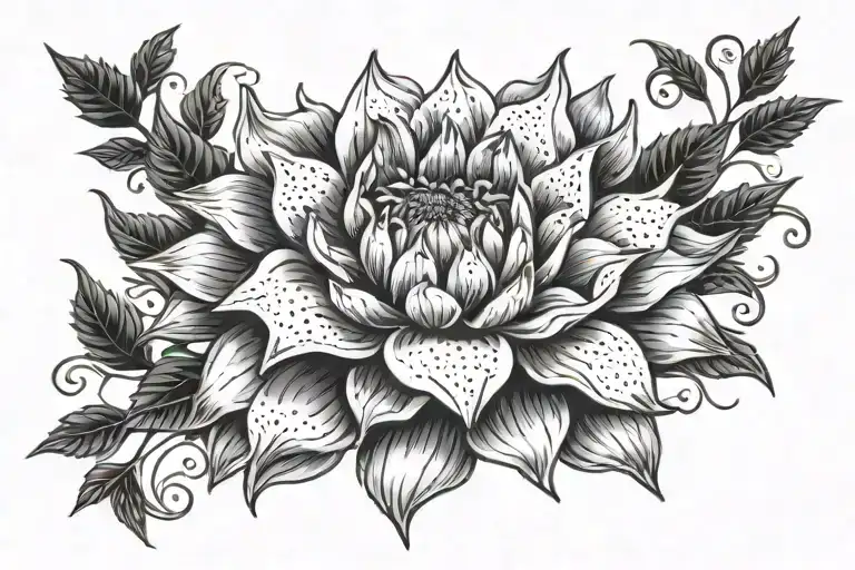 Black Dahlia Tattoo Design